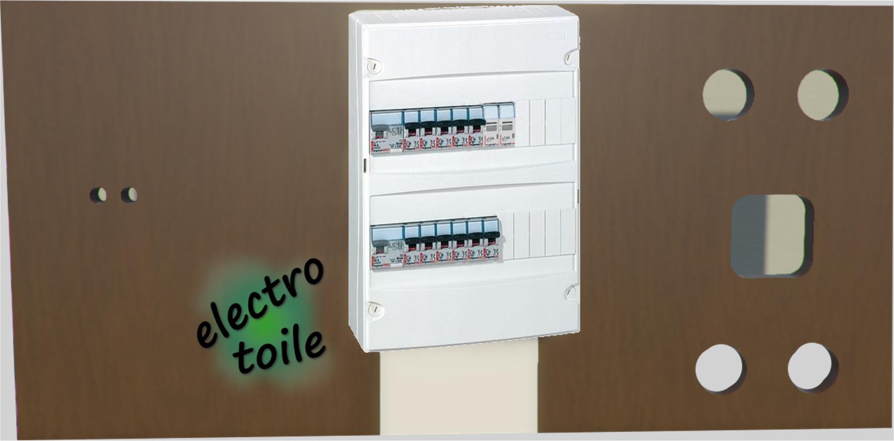 Illustration de la réalisation du tableau de répartition (coffret électrique)