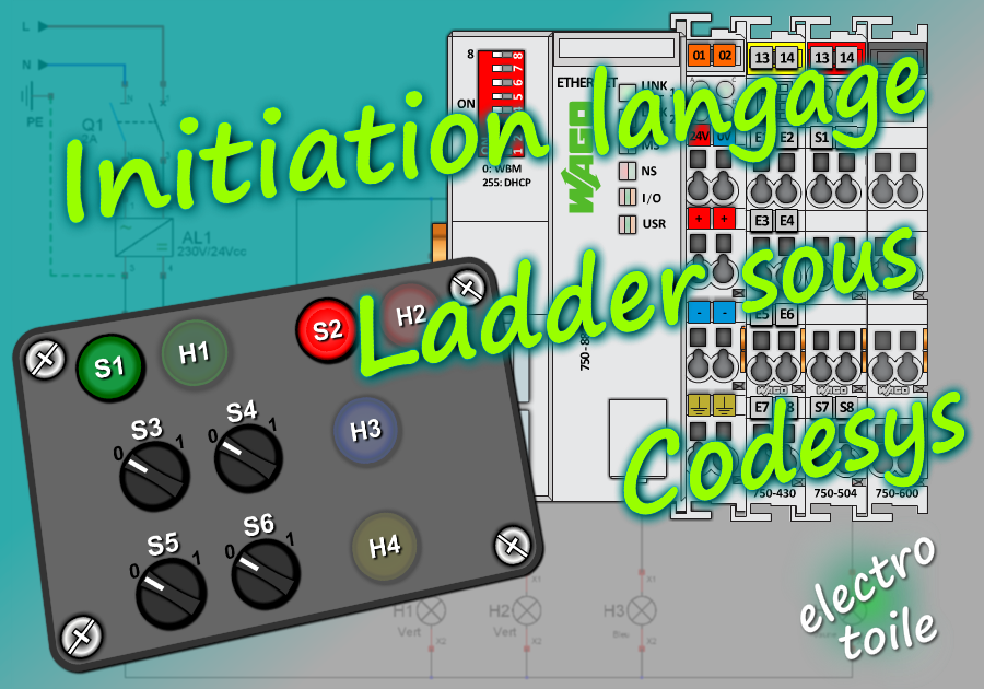 Illustration du TP initiation à la programmation d'un automate Wago sous codesys