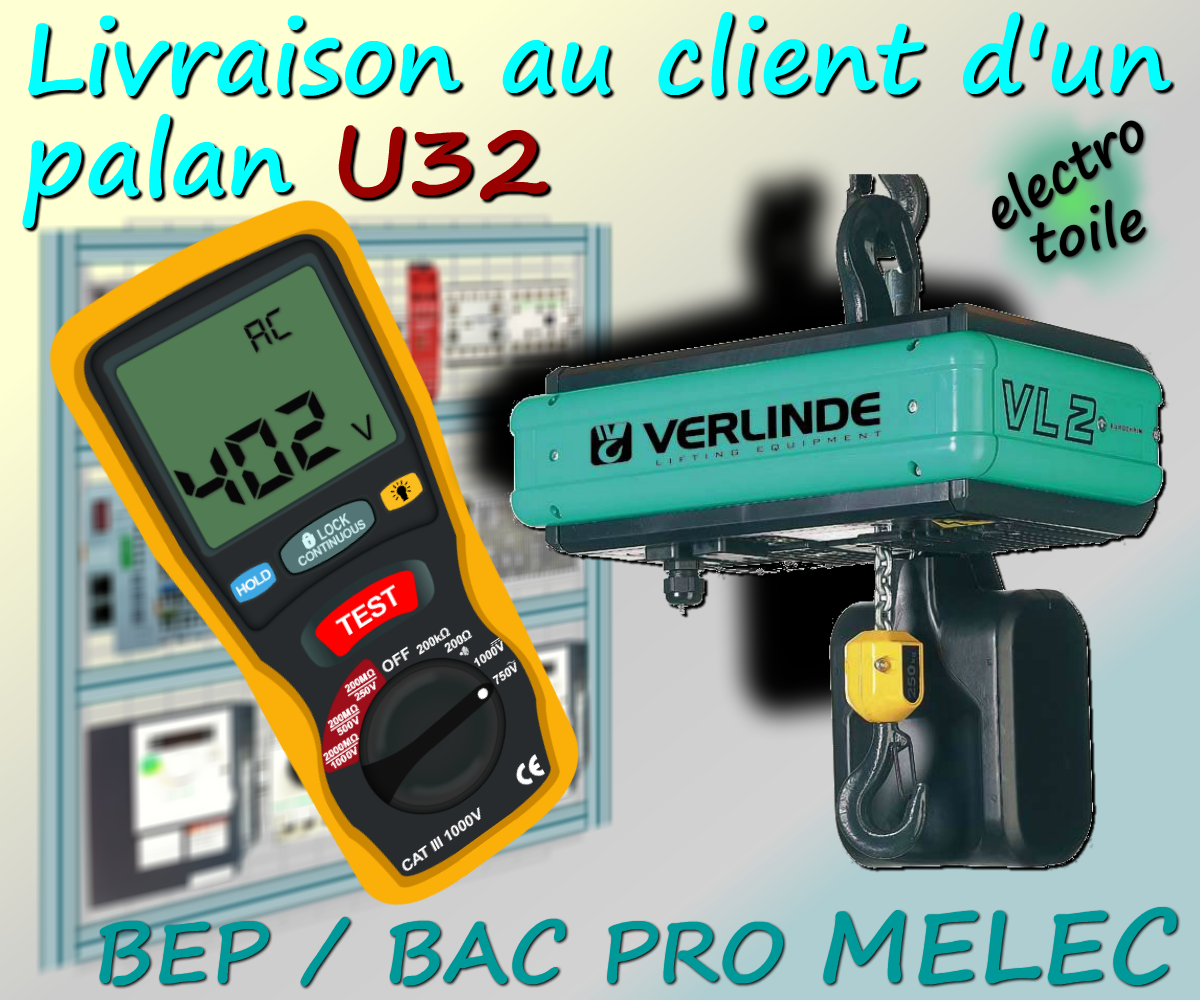 Illustration du TP livraison au client d'un palan électrique