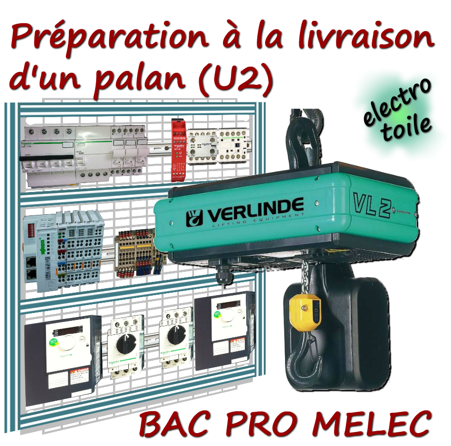 Illustration du TP préparation à la livraison au client d'un palan électrique