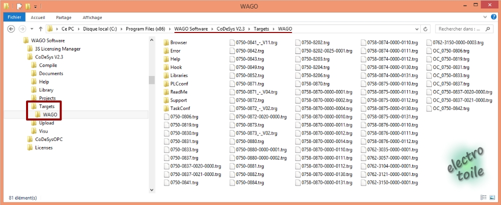 Comment installer les targets Wago pour codesys v2.3