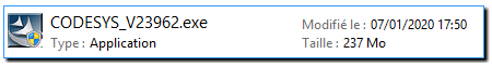 Installation de l'application codesys v2.3