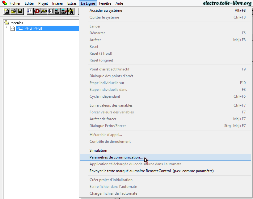 paramétrage de la communication avec l'automate Wago sous codesys v2.3