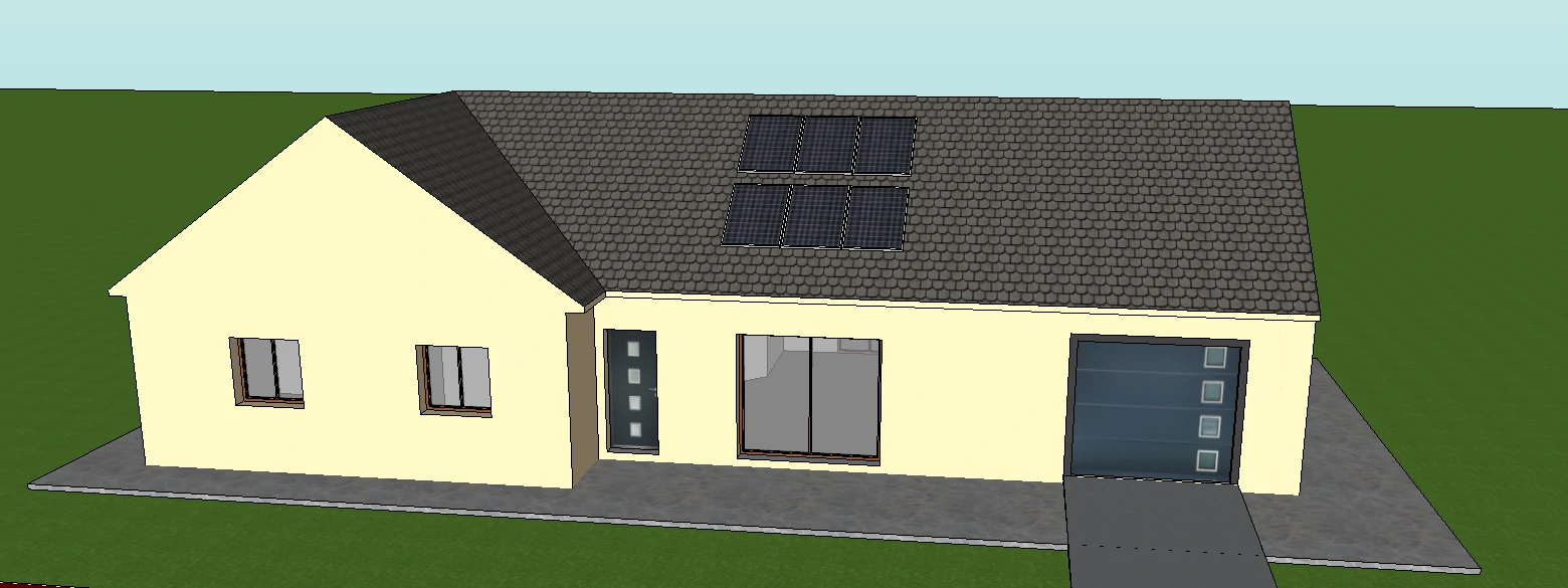 Projet 3D pour la construction d'une maison individuelle