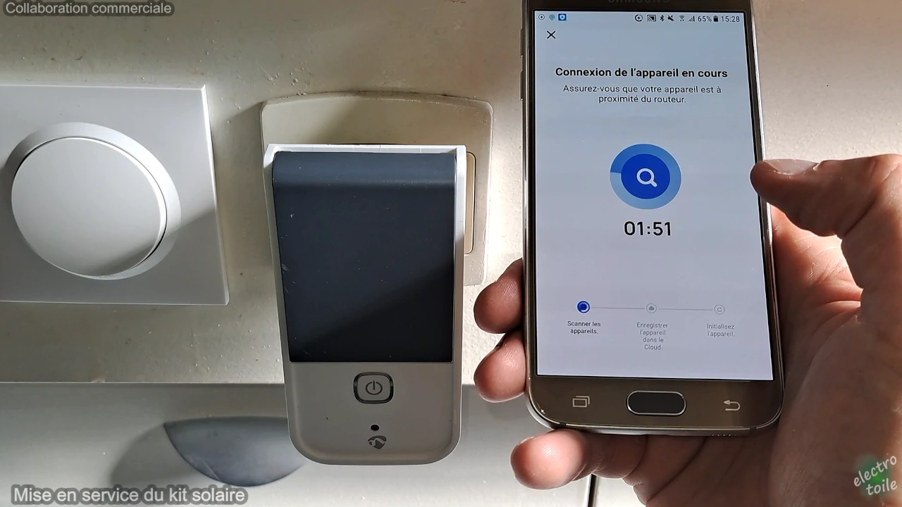 appairage de la smartplug pour le suivi de la production solaire du panneau