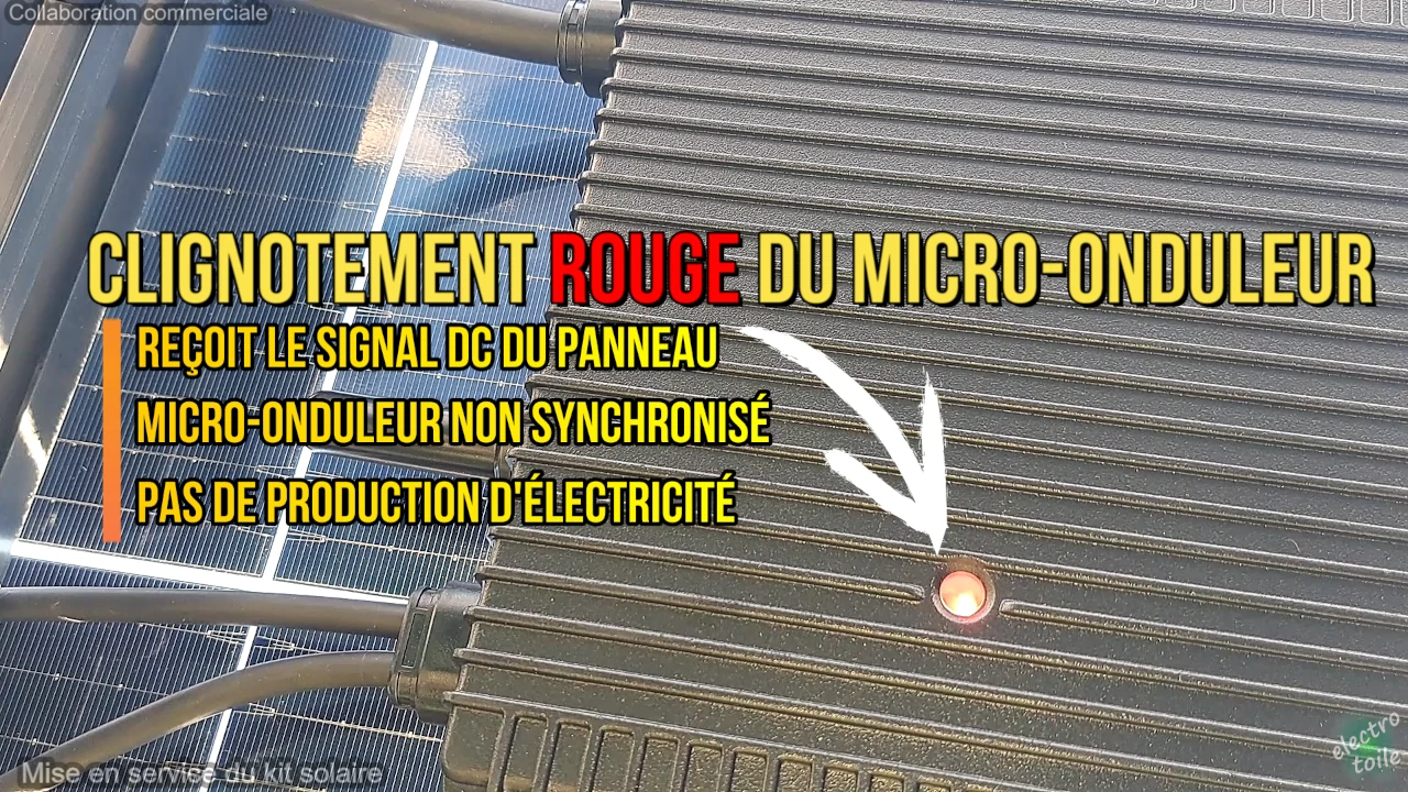 raison du clignotement rouge du micro-onduleur Hoymiles
