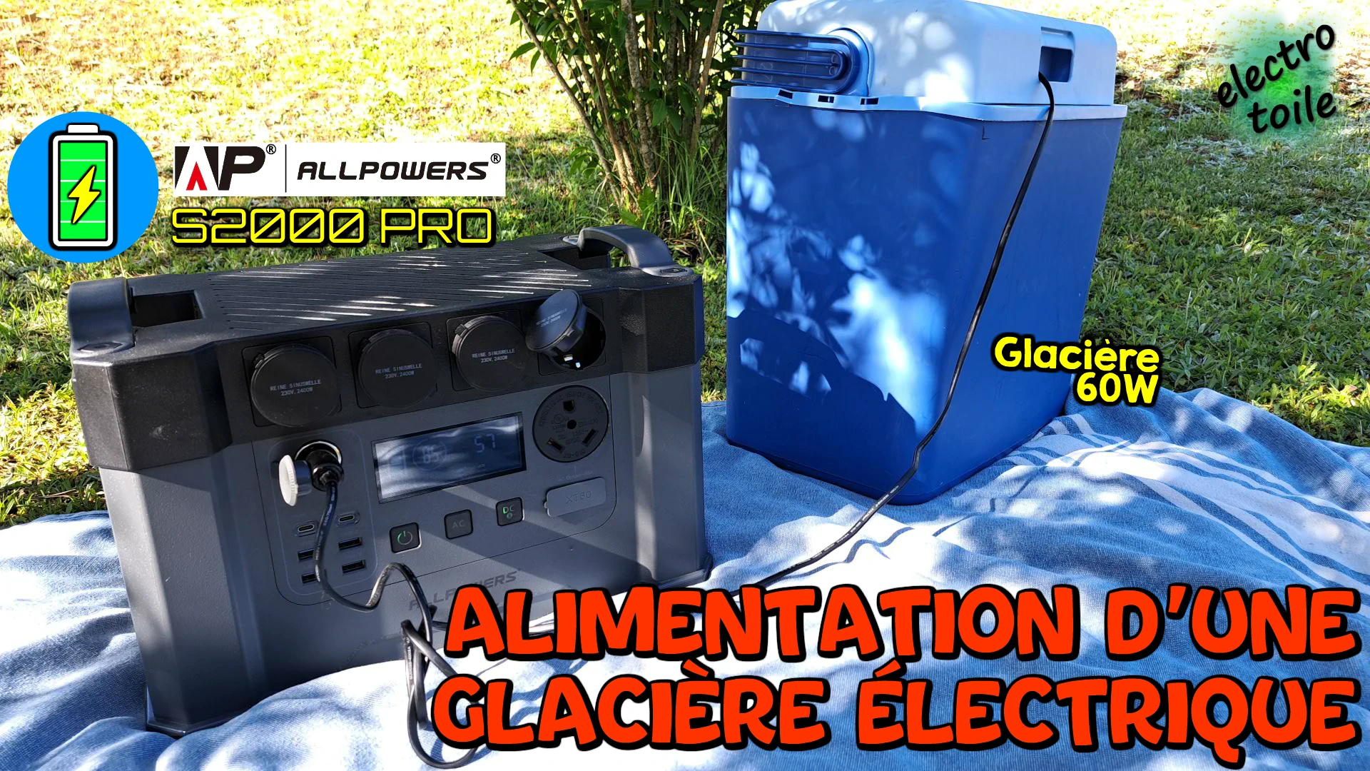 la station d'énergie S2000 Pro peut alimenter une glacière électrique