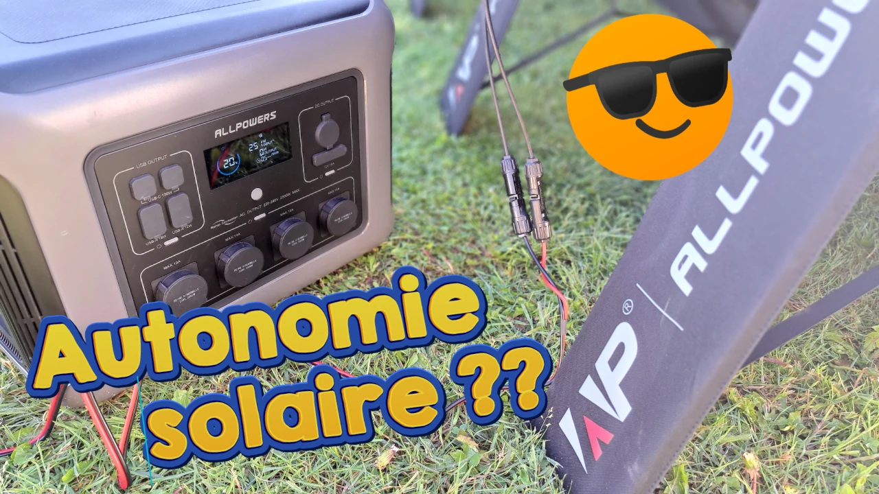test du gérérateur solaire R2500 de Allpowers