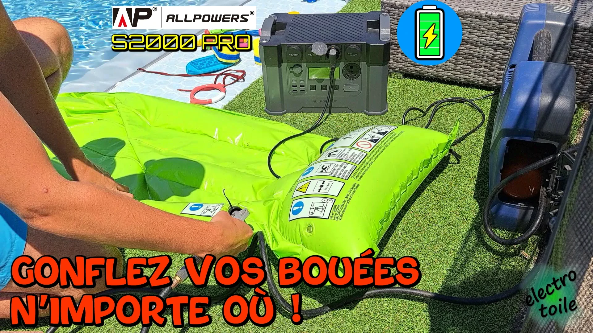 la station d'énergie S2000 Pro peut alimenter un compresseur d'air