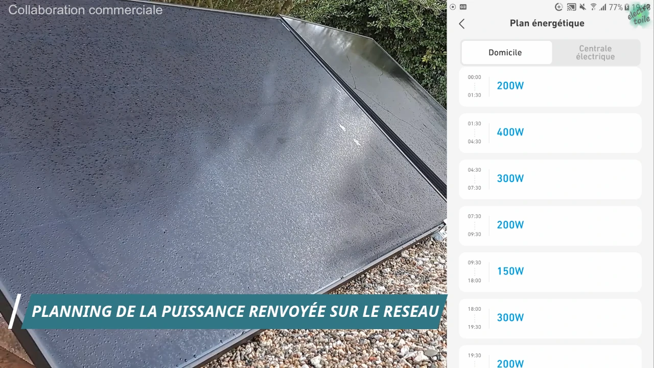 gestion du plan énergétique de la solarbank Anker solix