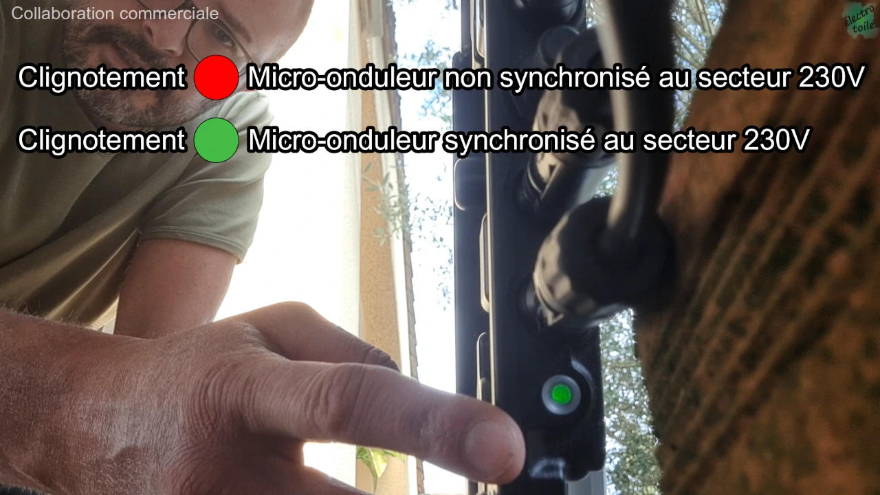 synchronisation du micro-onduleur avec le réseau électrique