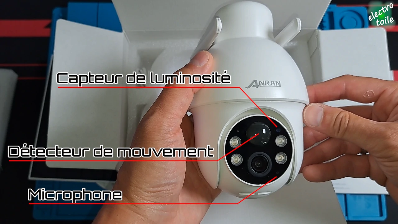 les détecteurs et capteurs équipant la caméra solaire Q3 max