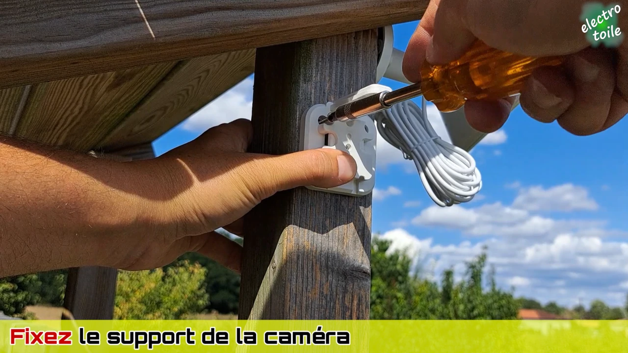 installation d'une caméra solaire