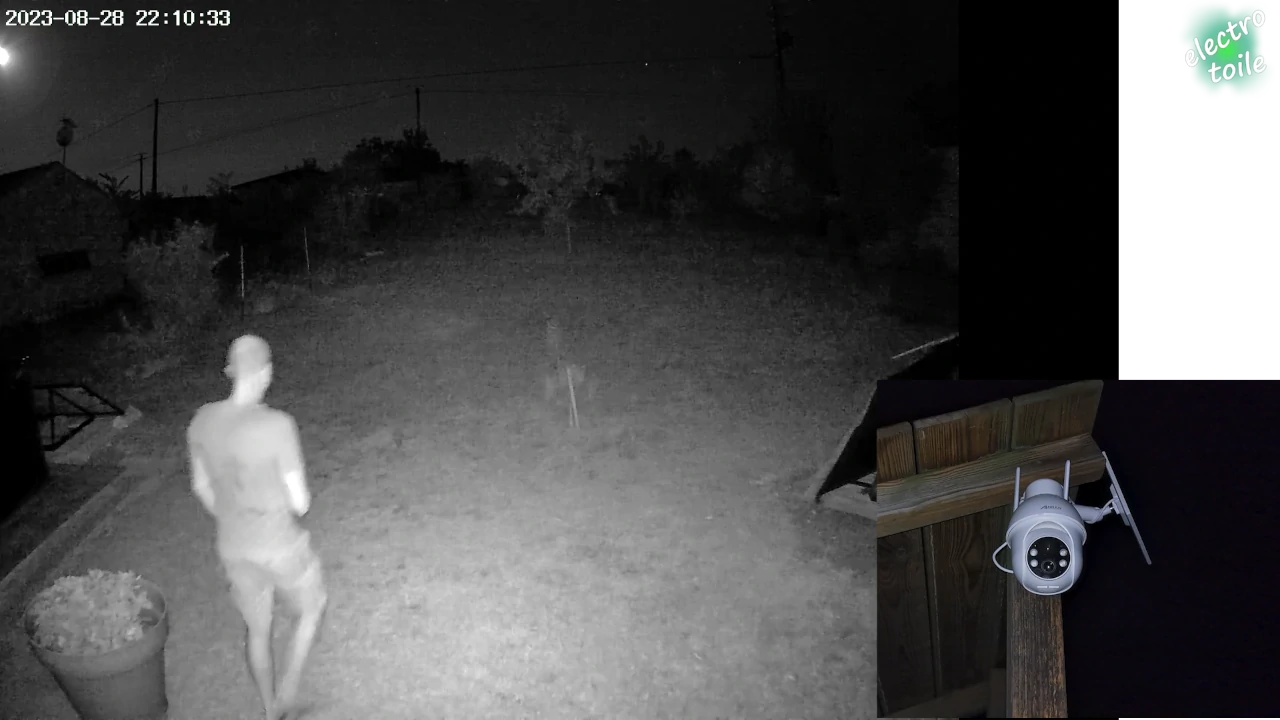 vision nocturne noir et blanc de la caméra Q3 max Anran