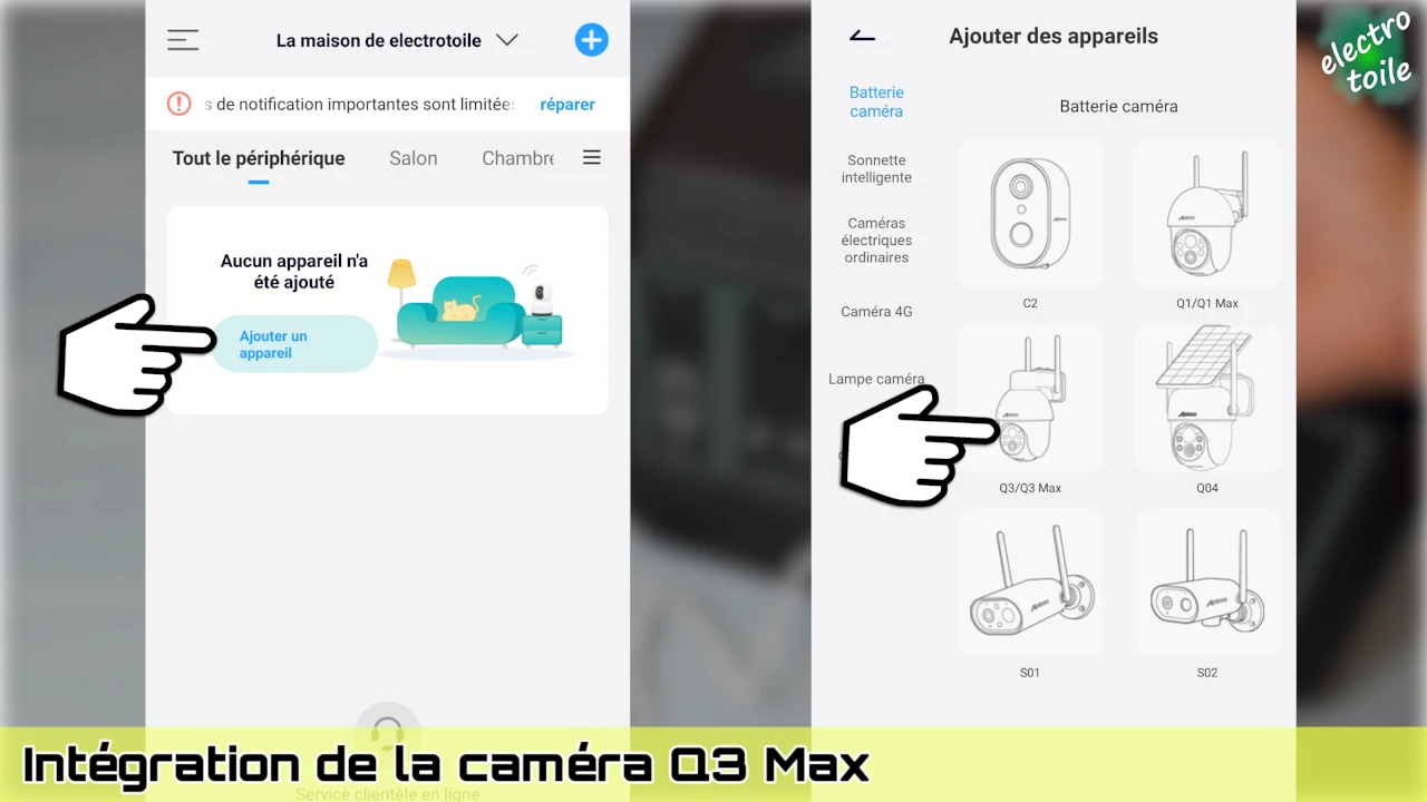 installation de la caméra solaire Q3 max ANRAN
