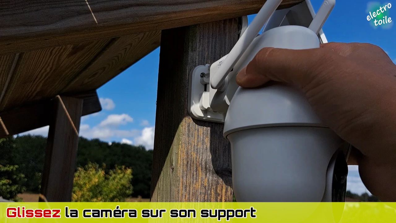 installation d'une caméra solaire