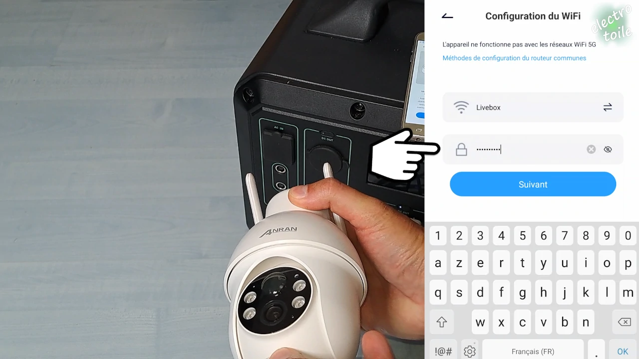 configuration du wifi sur la camera sans fil Q3 max ANRAN