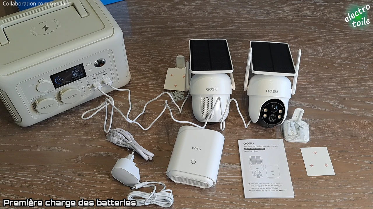 recharger les caméras avec une station d'énergie