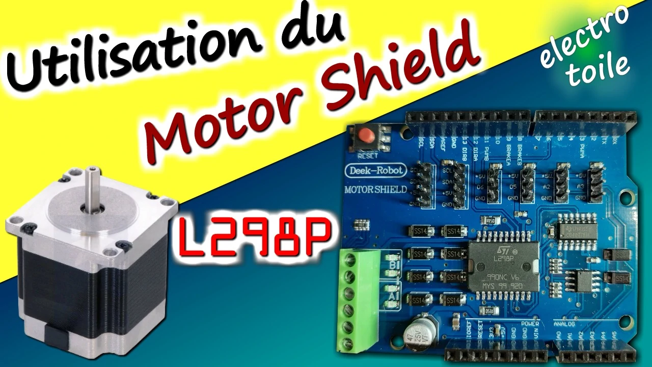 comment piloter un moteur pas à pas avec un shield moteur L298P
