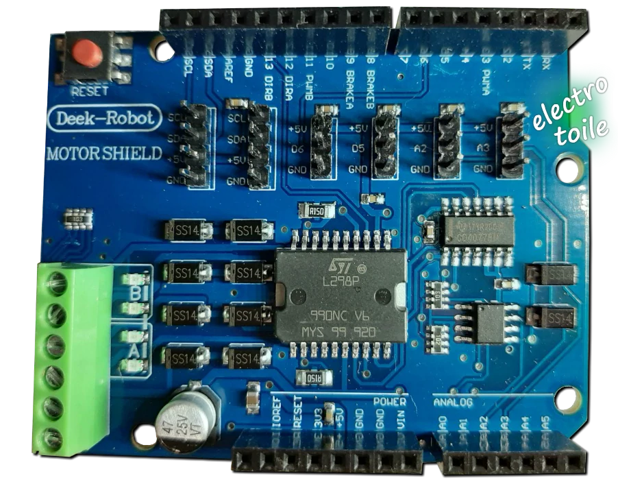 Motor Shield | Deek-Robot (Recto) - L298P