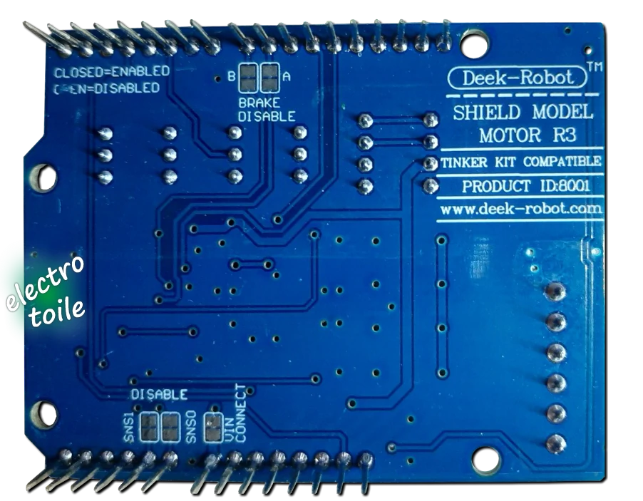 Motor Shield | Deek-Robot (Verso) - L298P