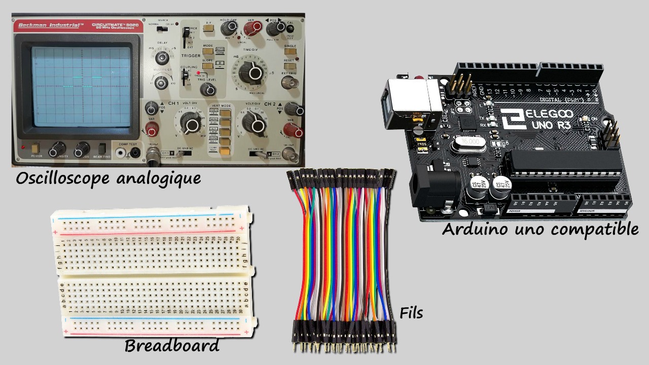 Matériel utilisé visualiser la PWM de l'arduino