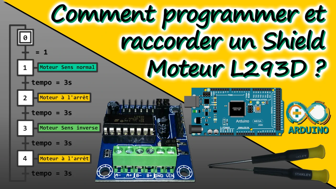 commande d'un moteur à courant continu avec un contrôleur L293D