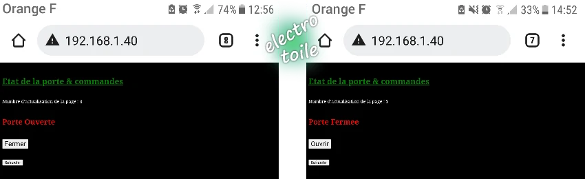 supervision de la porte automatique du poulailler