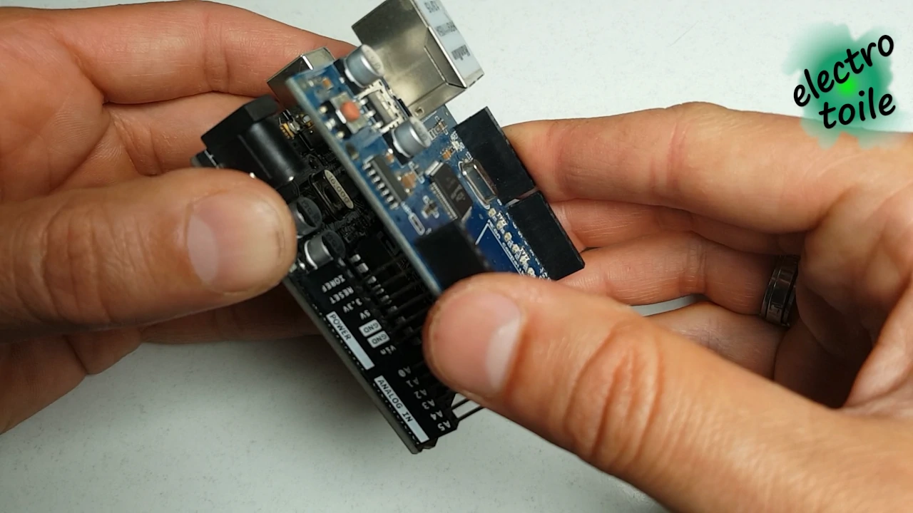 connexion shield ethernet et arduino uno