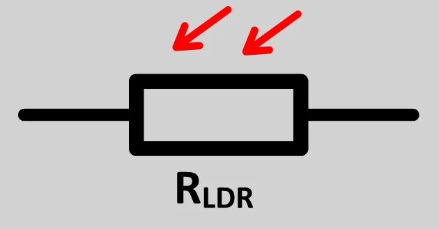 Symbole électrique d'une photorésistance ou LDR