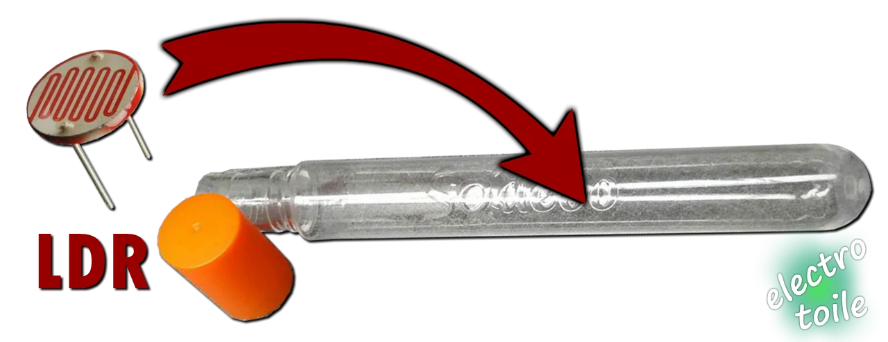 protéger la photorésistance dans un tube transparent étanche