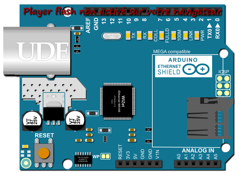 Plan du shield ethernet arduino interactif