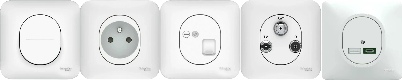 l'appareillage électrique de la gamme Ovalis de Schneider Electric