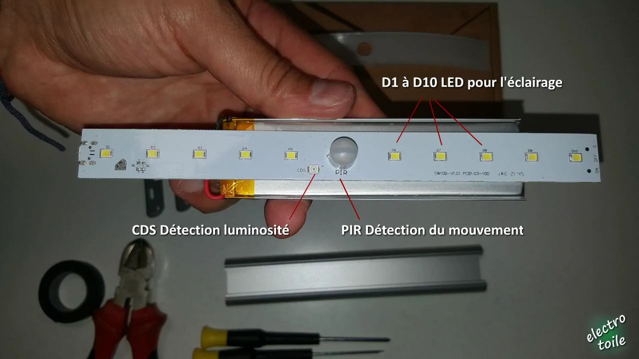 composition de l'éclairage LED rechargeable