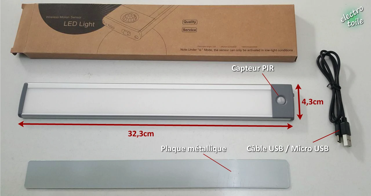 lampe moyen format avec 54 led