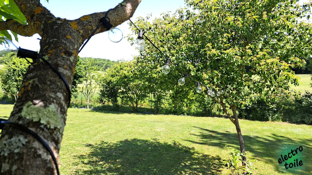 illuminez le jardin avec une guirlande lumineuse guinguette