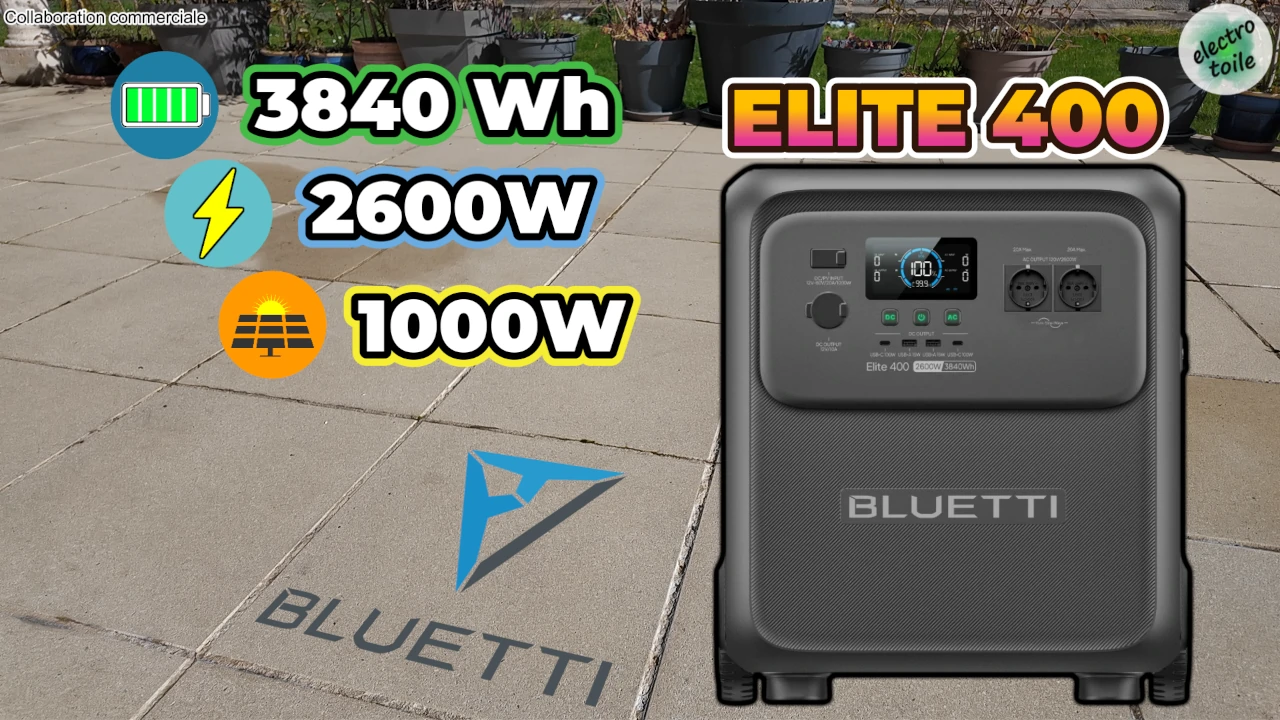 Bluetti Elite 400 station d'énergie de secours