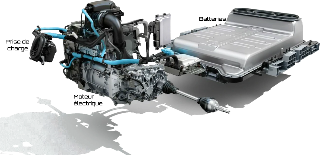 batterie et moteur d'une renault zoé
