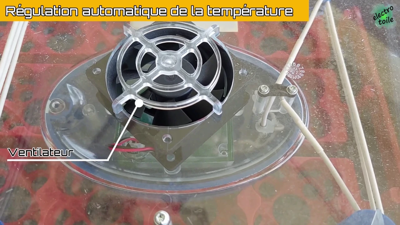 la couveuse intègre un ventilateur