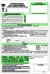consuel attestation de conformité verte