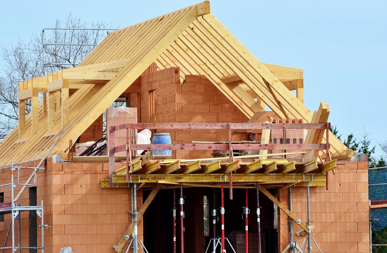 chantier de construction d'une maison neuve