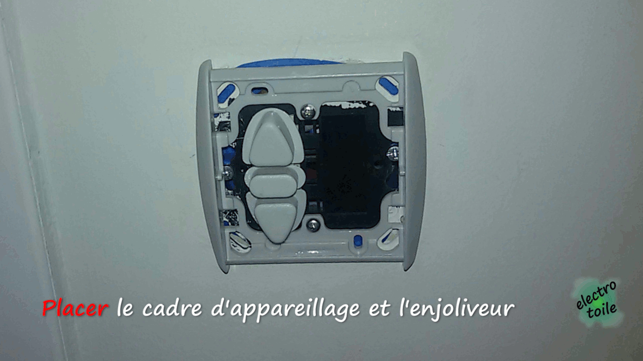 Pose du cadre et de l'enjoliveur