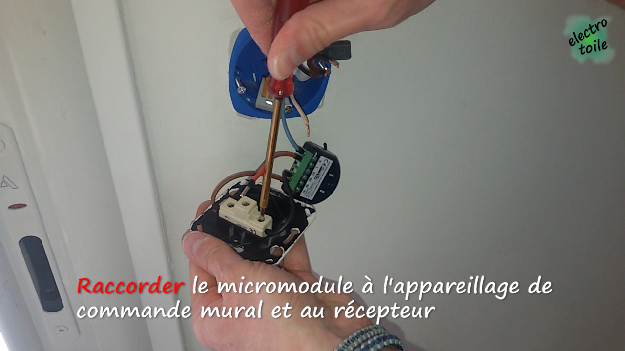Raccordement du roller shutter