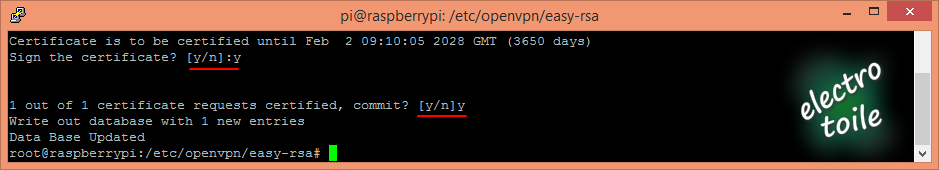 Build Clé serveur VPN