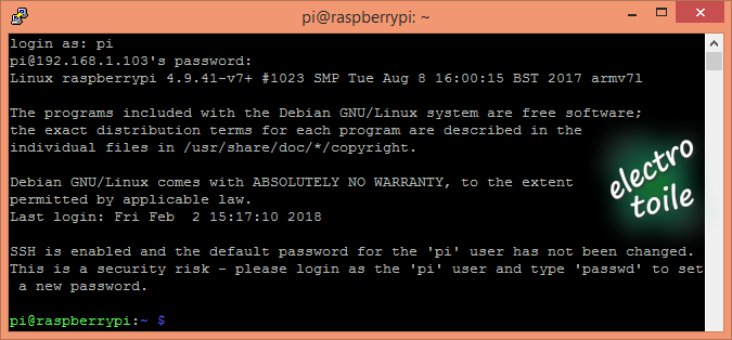 Connexion SSH Putty