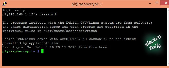 Connexion SSH Putty