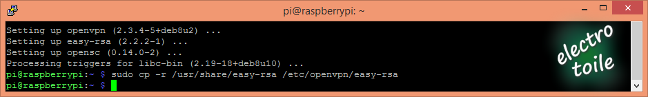 déplacer le dossier easy-rsa