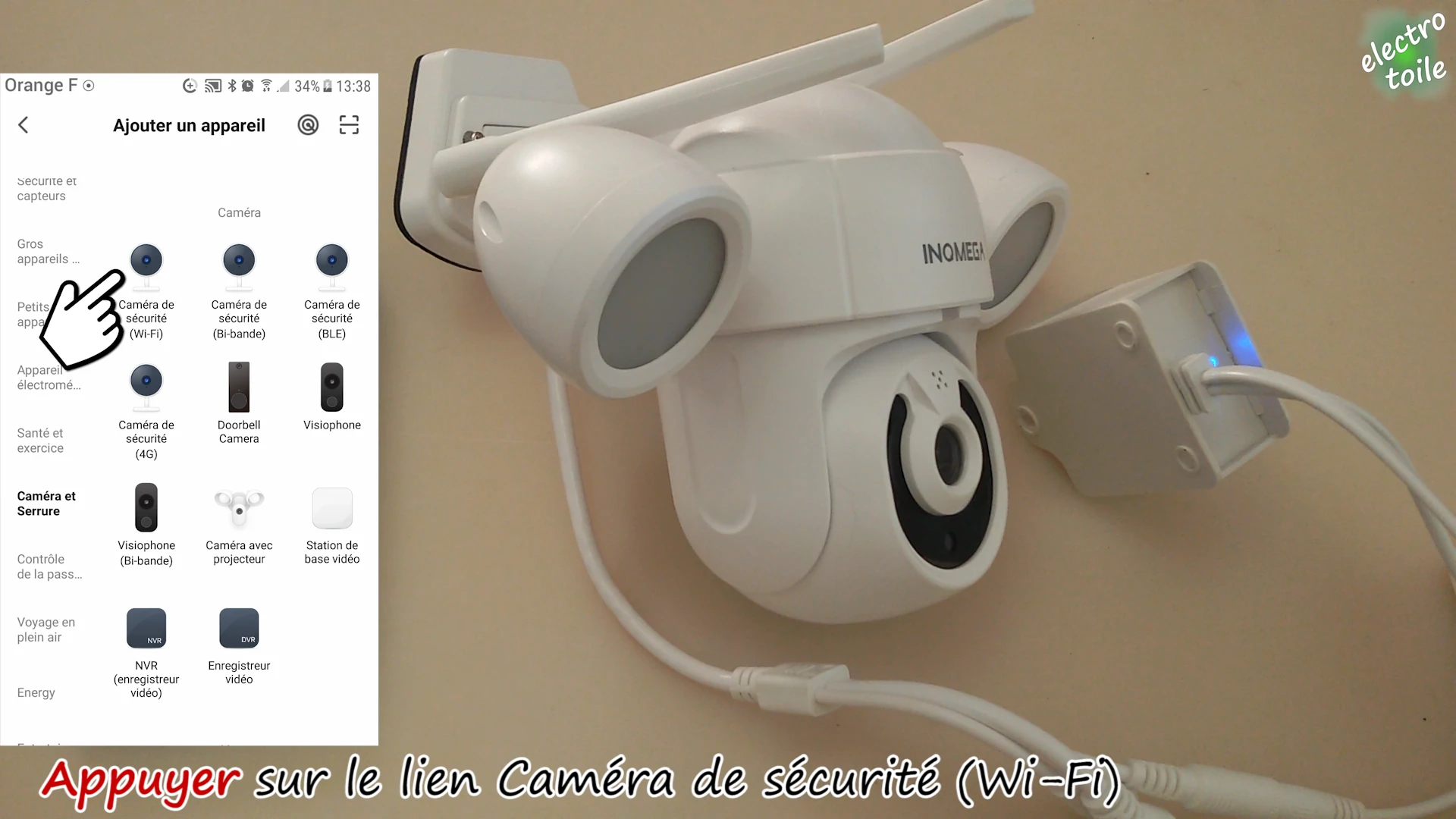 ajouter une caméra de sécurité en Wi-Fi sur smartphone