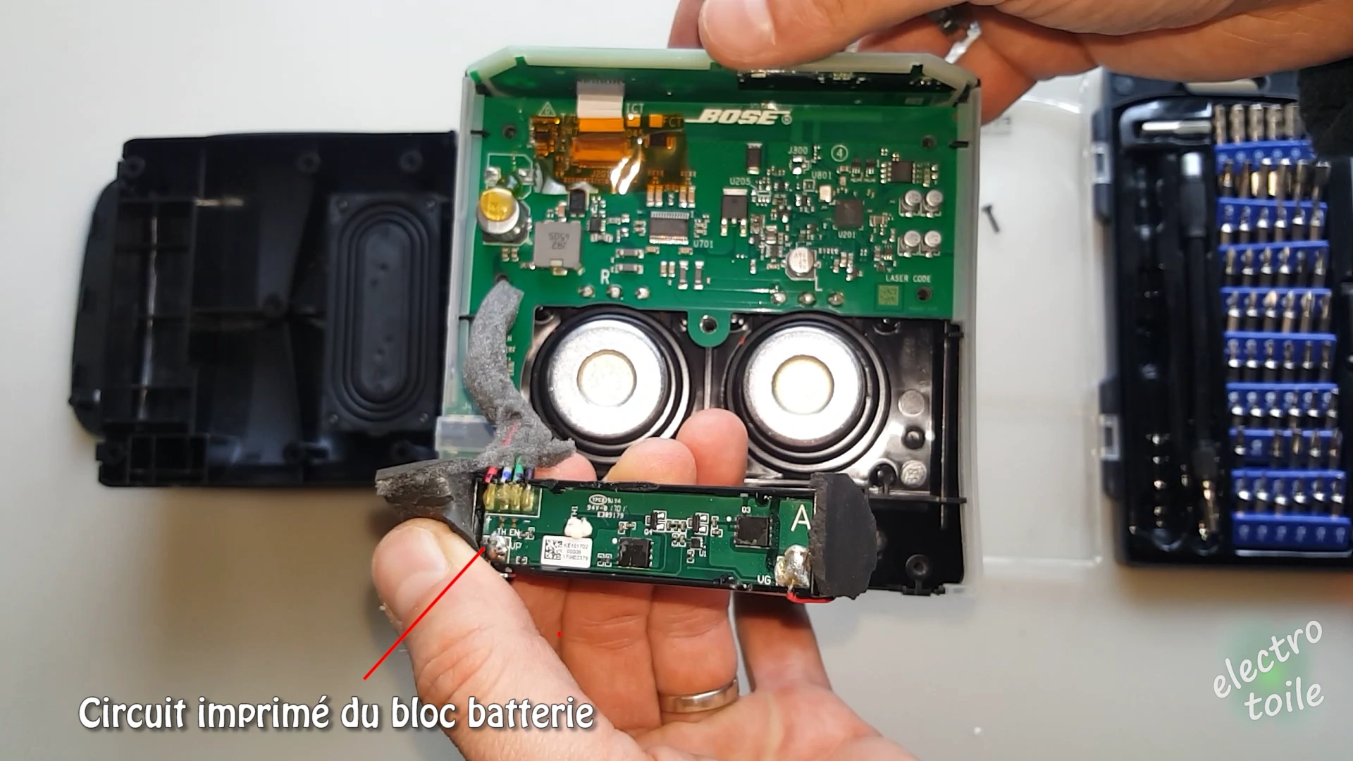 Circuit imprime du bloc batterie pour l'enceinte portable soundlink color II de bose