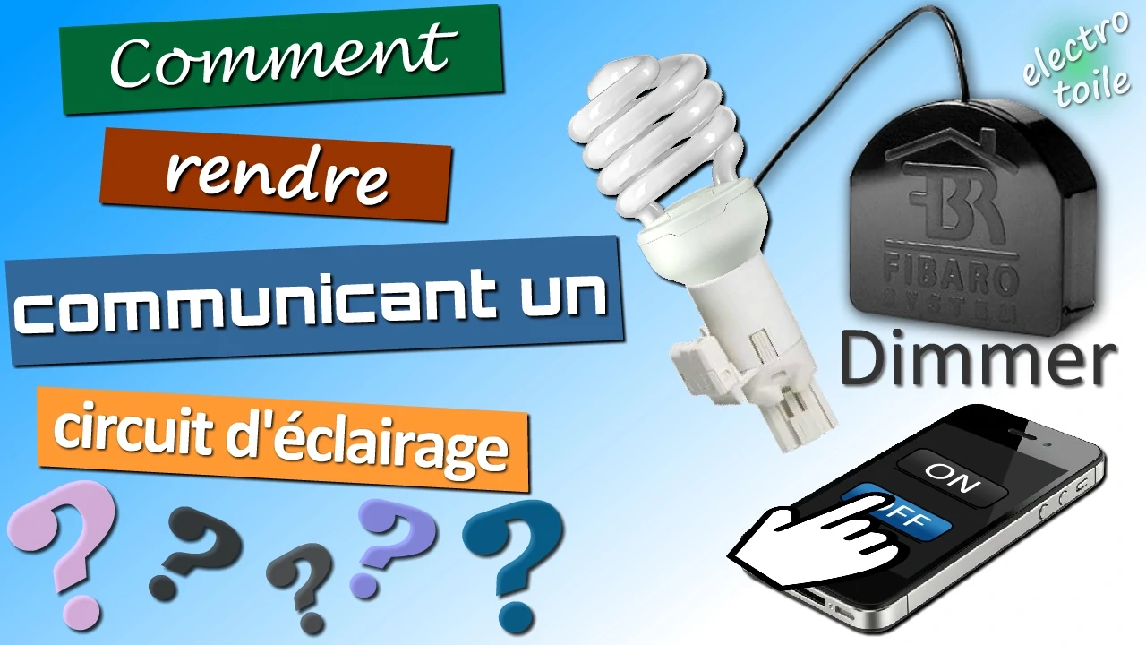 commande d'éclairage intelligent avec micro module Z-Wave Dimmer de Fibaro